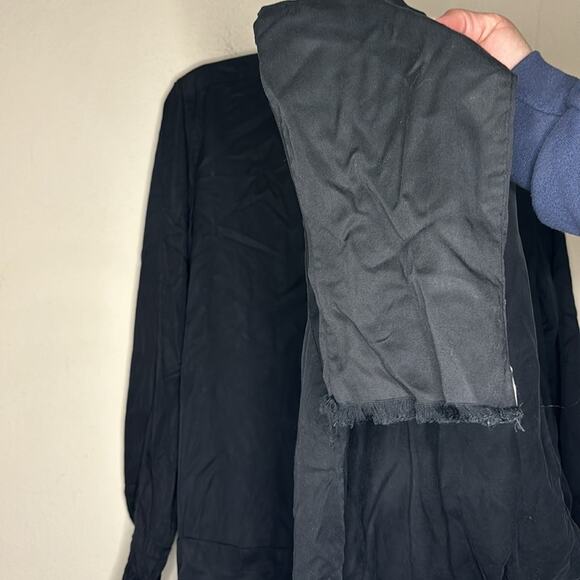 One Teaspoon Black Relaxed Jumpsuit Womenโs Size Small Deep V Button Front - Picture 9 of 15